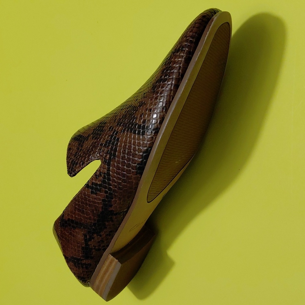 CLARK'S Pure Viola Women's Leather Snake Print Loafers - 9.5M - Picture 6 of 10